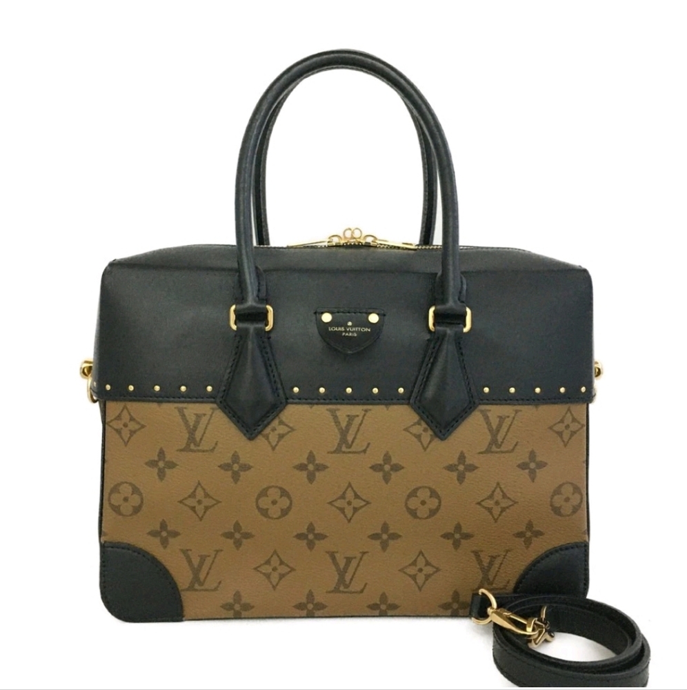 Louis Vuitton Monogram Reverse City Malle Hand Bag w/Shoulder Strap